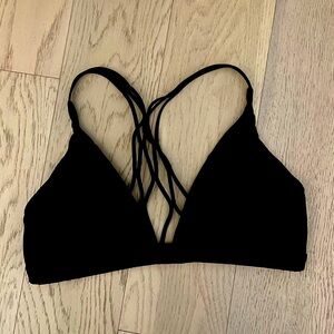 Victoria’s Secret Sport  Black Strappy Bralette Racerback Front Closure